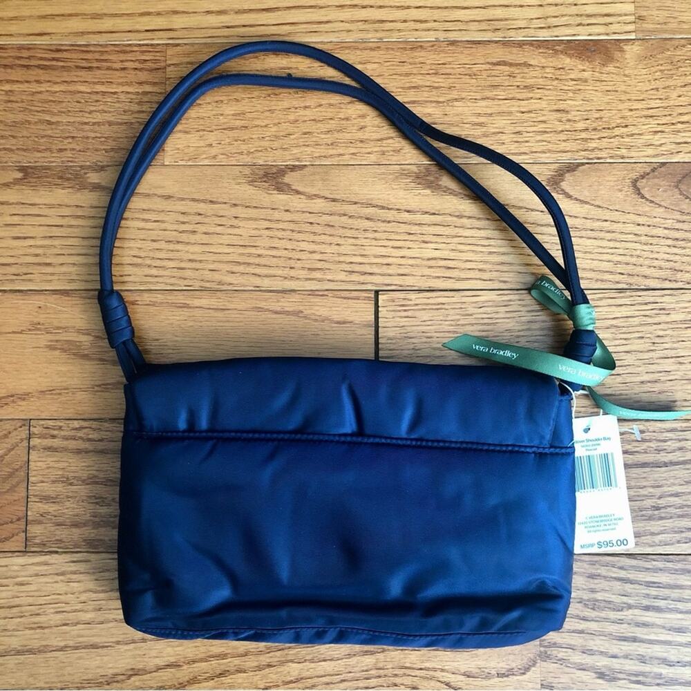 Vera Bradley Andover Shoulder Bag Peacoat Blue Paisley Print Interior Satin NWT - Picture 10 of 11